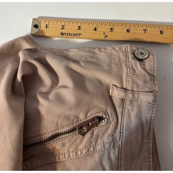 American Eagle Outfitters Slim Fit Beige Jeggings Pants Zippered Pockets Size 4 - Picture 6 of 9